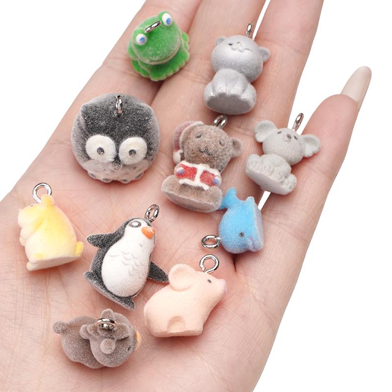 1 pz/sacchetto Ciondolo piccolo animale floccato Fai da te Braccialetto Collana Orecchini Accessori per gioielli