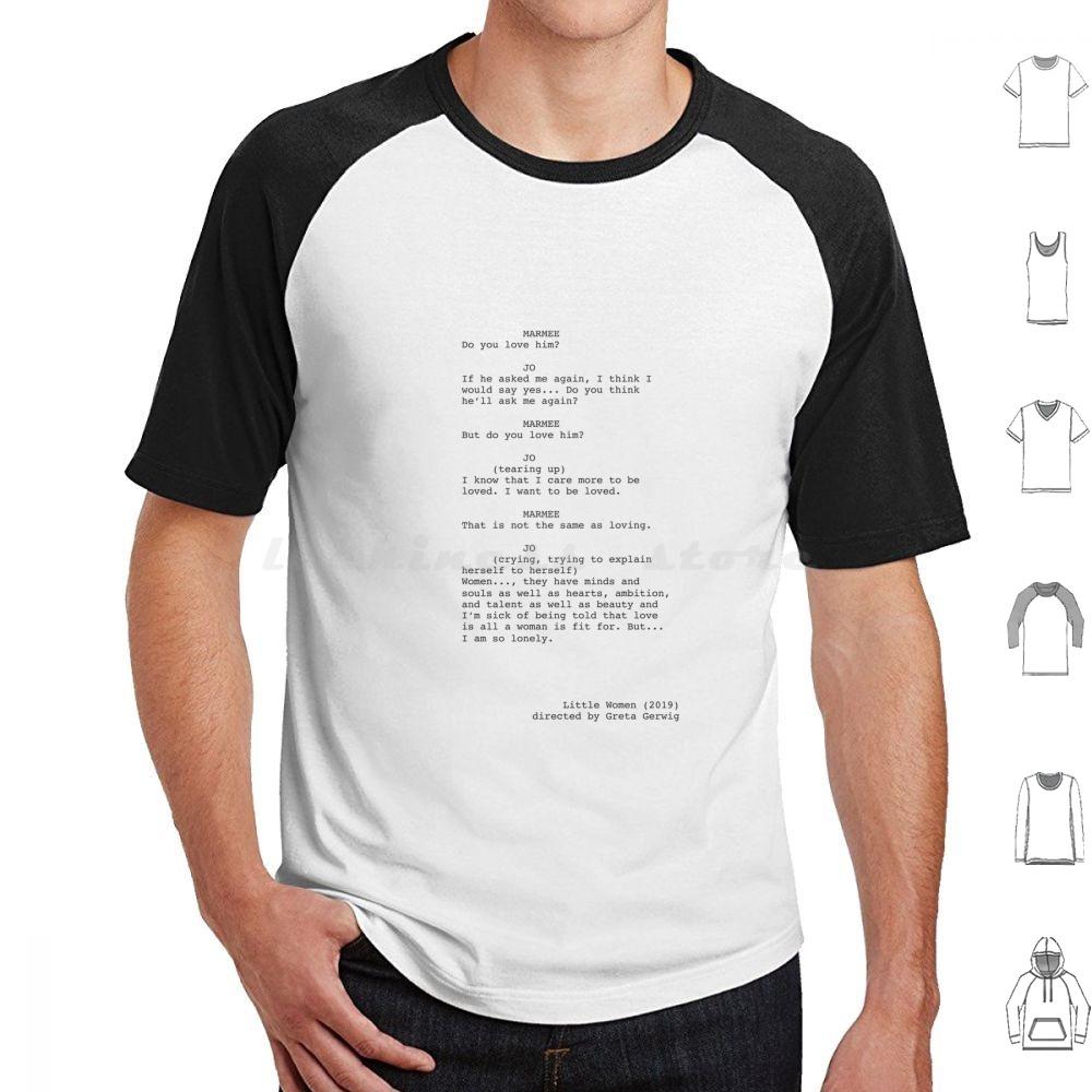 Little Women Script Excerpt T Shirt Cotton Men Women DIY Print Little Women Saoirse Ronan Watson Florence Pugh Greta Gerwig