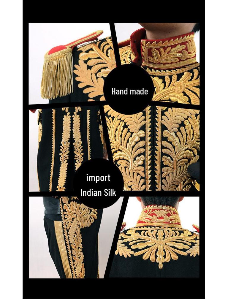 Washable Silk Metal Wire Aviation Shoulder Boards for Security Uniforms - Suitable for China Eastern and Hainan Airlines