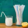100pcs Disposable Colorful Plastic Straws - Assorted Pastel Colors, for Drinks/Parties/Everyday. Vibrant, Durable Party Supplies