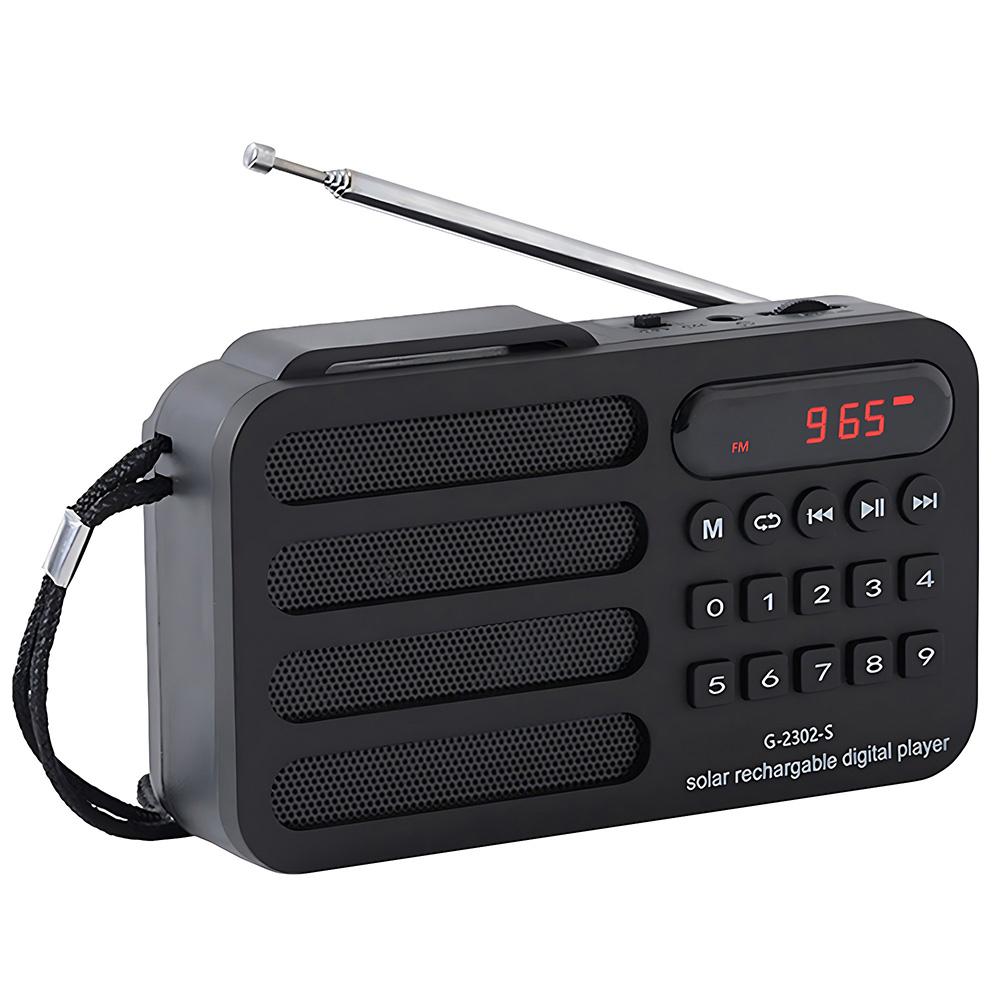 Tragbares Radio FM MP3 USB Bluetooth Wireless-Lautsprecher Unterstützt Solarladefunktion TF-Karte U-Disk-Musik-Player mit FM-Radioempfänger