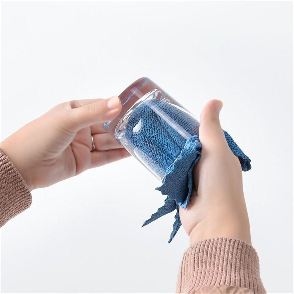 New PU Coating Cleaning Cloth Non-linting Absorbent Rags Microfiber Seamless Scouring Cloth Kitchen Household