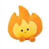 Small Flame Doll Plush Pillow - Creative Home/Office Decor & Nap Pillow