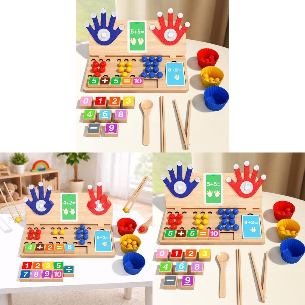 Wooden Childrens Counting Bead Puzzle Educational Toy For Early Learning And Color Recognition