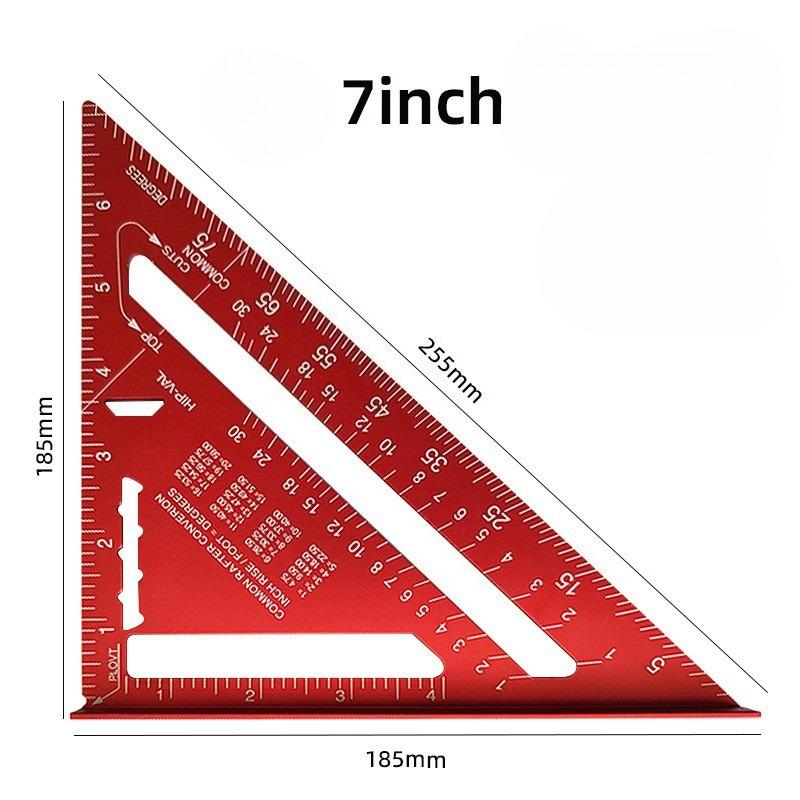 New 7 Inch Triangle Ruler Measurement Tool Carpenter Tools Inch Metric Angle Ruler Speed Square Woodworking Tools