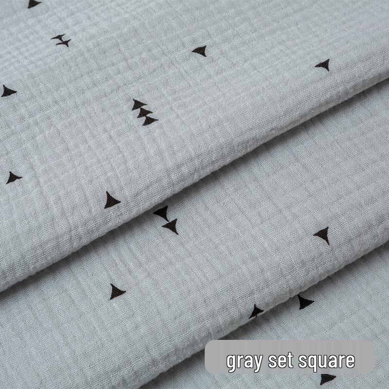 Pure Cotton Double-Layer Printed Crepe Fabric for Children's and Maternity Sleepwear