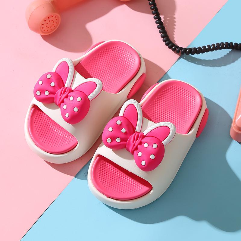 Little Princess Girls' EVA Bow Knot Sandals - Soft Sole for Indoor/Outdoor Wear