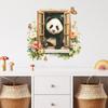 Creative Window-Opening Panda, Flower, Butterfly Home Decor Wall Cling Stickers
