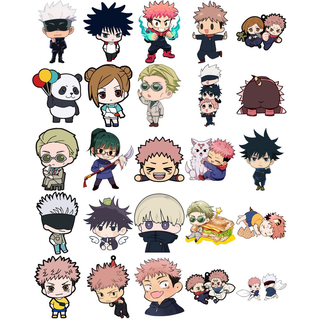 50Pcs Jujutsu Kaisen anime stickers based on the Japanese manga can be used to decorate computers or as gifts or holiday presents