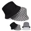 Solcreme Hat Rejse Udendørs Hat Fisker Bærbar Sidet Dobbelt Gitter Hvid Og Sort Neutralt Køn Kvinder Mænd Til Hatte Til Mænd Kvinder Bucket Hat