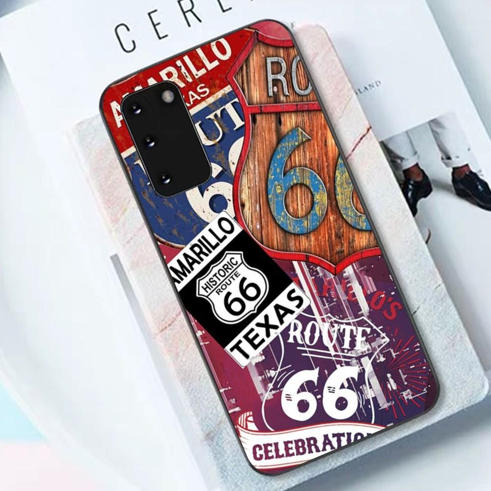 

America Route 66 Phone Case For Samsung S 9 10 20 21 22 23 30 23 24 Plus Lite Ultra FE S10lite Fundas Samsung S30 plus 5G