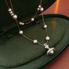 Geometric Pearl Pendant Necklace For Women With Handcrafted Faux Pearl Material And Stylish Appeal