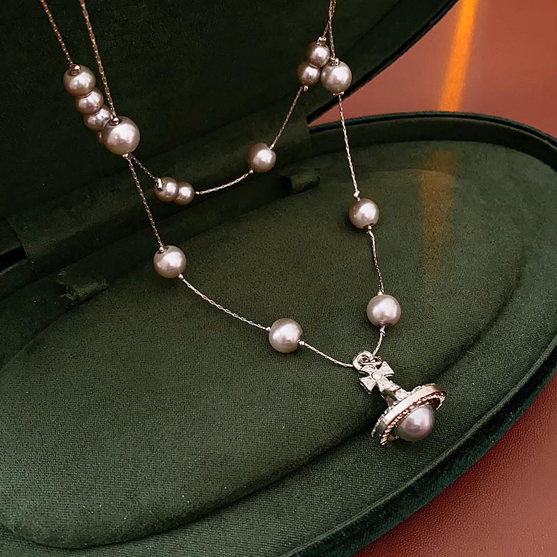 Geometric Pearl Pendant Necklace For Women With Handcrafted Faux Pearl Material And Stylish Appeal
