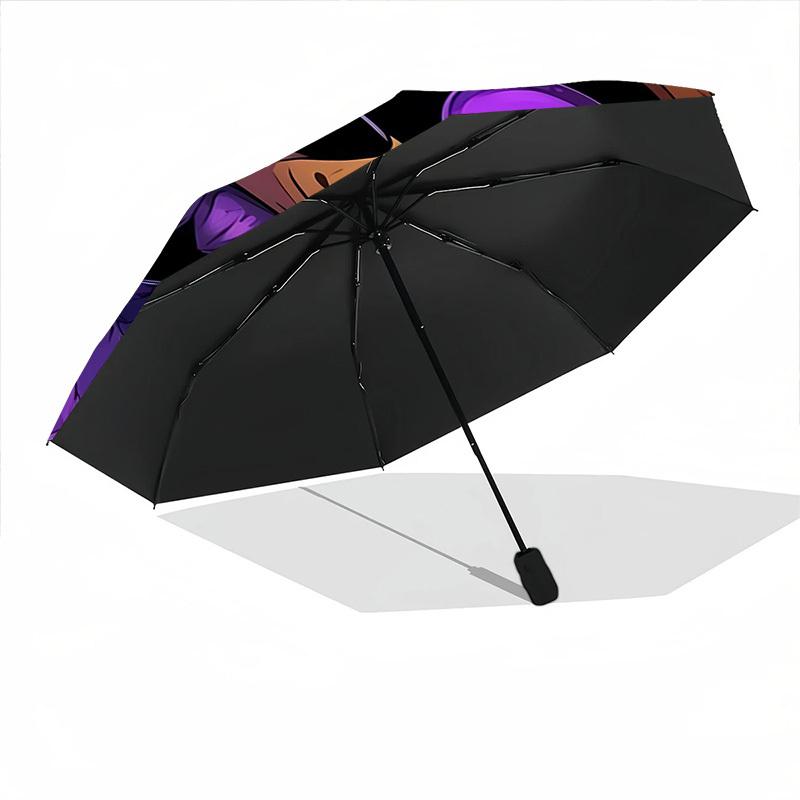 1pc Bear Horror Automatic Folding Umbrella - Design, Durable Iron Frame for Travel, Outdoor, Beach Fashion Accessory a0920044