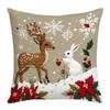 45x45cm Christmas Pillow Cover Soft Short Throw Pillowcase Santa Snowman Elk Christmas Tree Sofa Cushion Cover
