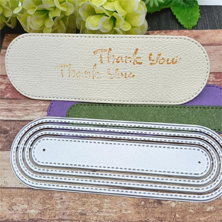 Metal Die Cuts Oval Label Embossing Stencils for DIY Scrapbooking Album Card