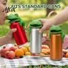Flexible Can Grip Sleeve Cute Frog Soda Cover, 3D Print PLA Beverage Lid Reusable Drink Protector, Dustproof Sleeves for Outdoor Activities