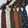 Retro Polka Dot and Stripe Men's Tie - 8cm Business Casual Korean Style Fashion Accessory