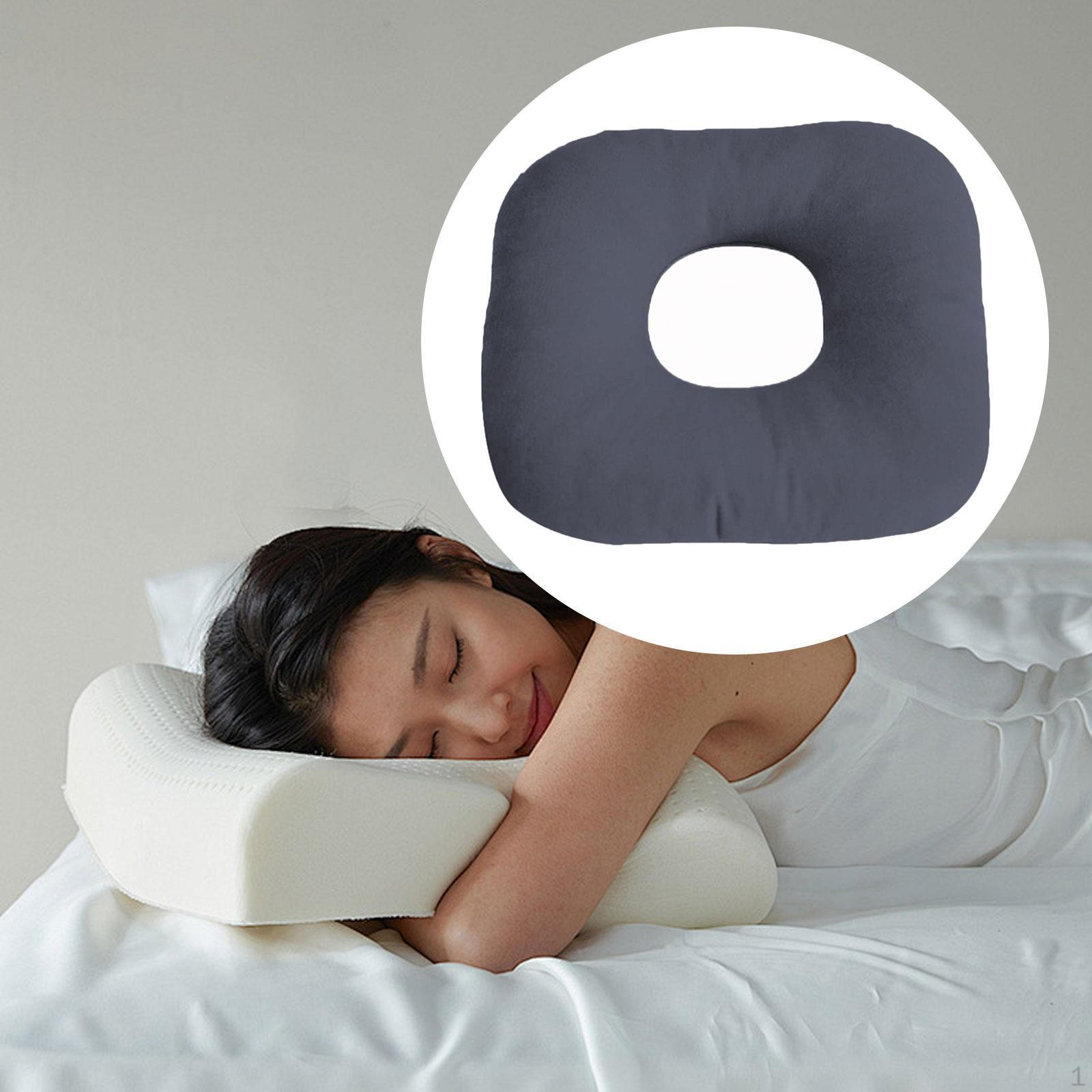 Ear Cushion with Holes, Side Sleeper Pillow, Washable, Breathable for Office, Travel And Home