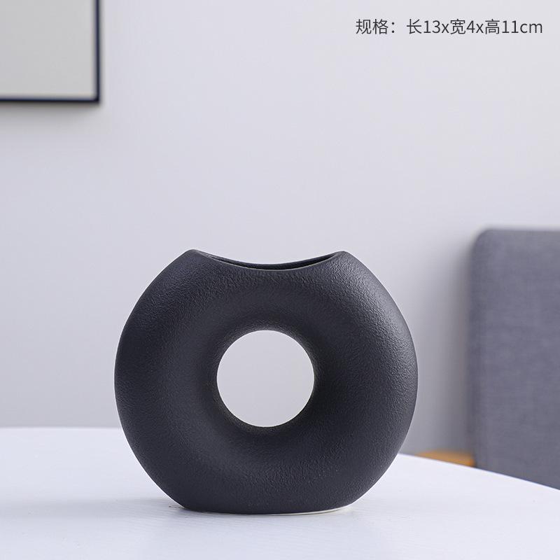 Special-shaped Art Vase Ornaments Creative Ceramic Living Room Flower Arrangements Home Entrance Soft Decoration Ornaments Sale