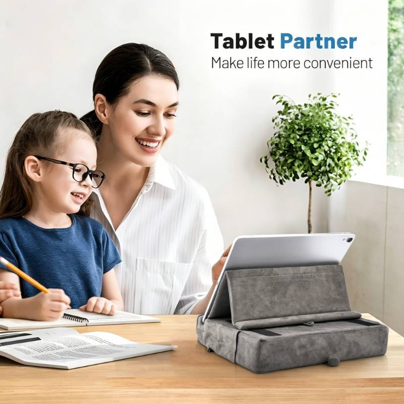 Foldable Tablet Reading Pillow Support For Ipad And Smartphone Reading Comfort