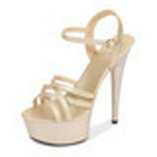 Summer Stiletto Cross-Strap Roman Sandals, 15cm Platform High Heels for Women
