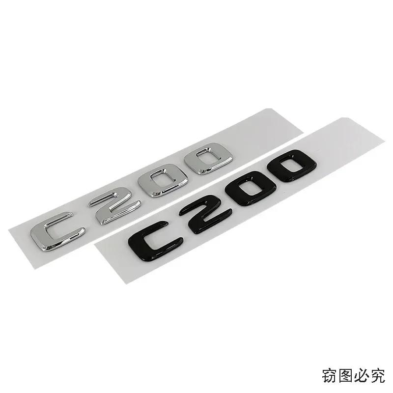 New Car Side Sticker Rear Trunk Emblem ABS Badge Decal for Mercedes O9 C200 C300 C400L Auto Body Letters Accessories YT9
