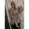Sacou Casual Nou cu Imprimeu Toamnă Iarnă, Top Outerwear pentru Femei Stil European American pentru Moda Transfrontalieră