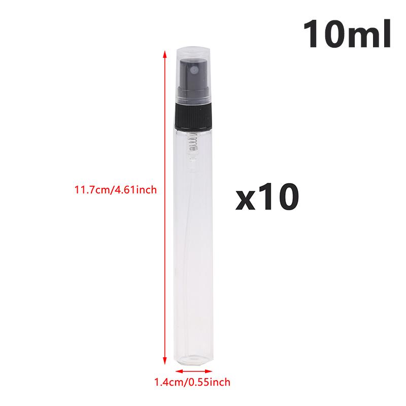 

10 шт. 2/3/5/10 мл Мини многоразовый флакон Портативный стеклянный флакон-спрей для духов Атомайзер Контейнер для косметики