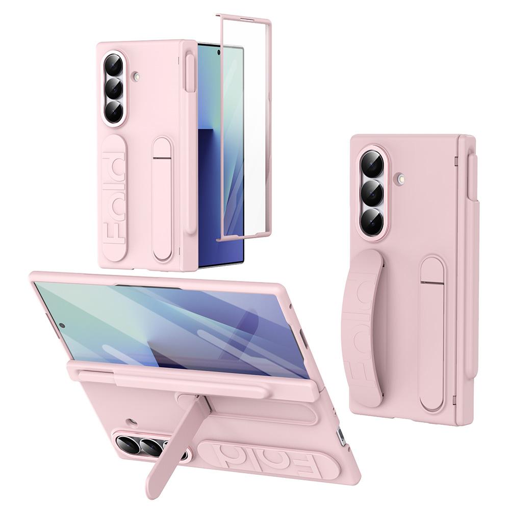 Pour Samsung Galaxy Z Fold6 5G Coque Béquille Dragonne PC Dur Housse de Téléphone avec Fente pour Stylet