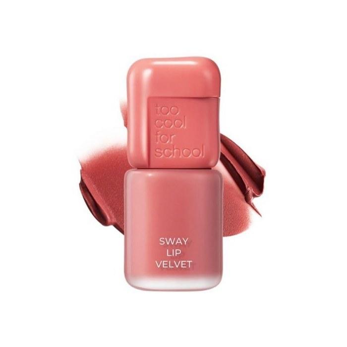 [too cool for school] Sway Lip Velvet / Matte Tint Lip Gloss Tint Velvet Long-Lasting Adhesion Korean Cosmetics Korean Makeup (06 Red Way)