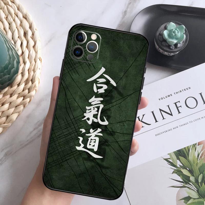 Japan Martial Aikido Phone Case For iPhone 16 Pro 11 12 13 14 15 Pro Max Mini XS X XR 7 8 16 Plus Cover Coque iPhone 13