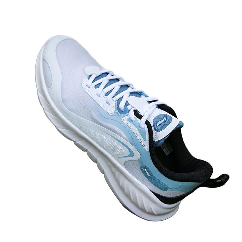 New LiNing Lightweight Rebound Low Top Casual Running Shoes Men's White Blue ARSU105-2