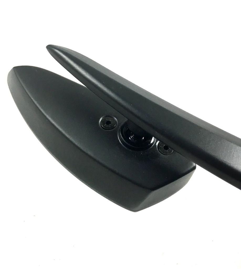 Harley Bullet Left and Right Silver Motorcycle Custom Dress Up Mirrors, Set, Plated, Black, Sportster, XL1200X, XL883L, XL1200N, etc., (Black)