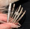 Light Luxury High-End Full Diamond Bracelet Women'S Silver Titanium Steel Bracelet Bracelet Couple Hand Jewelry