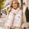 Soft Animal Scarf Polyester Shawl Wrap Creative Gift Cat Print Scarf