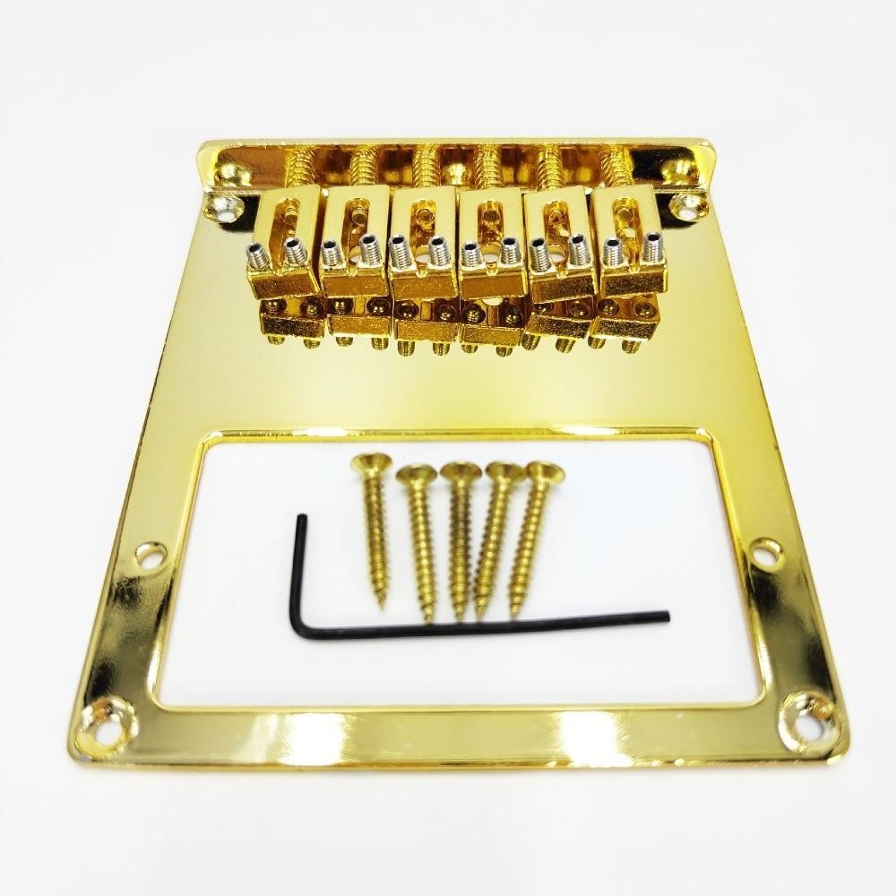 Golden Guitar Bridge Replacement 6 Strings Hardtail Guitar Bridge Electric Guitar Replacement
