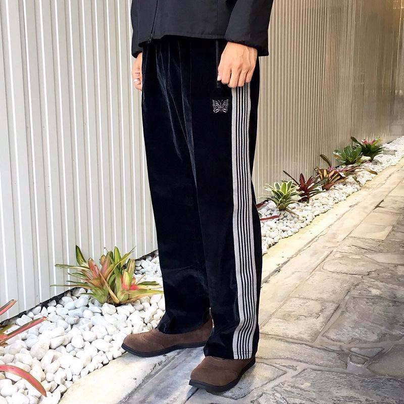 

NEEDLES x AWGE Оксамитова куртка-метелик - Модний спортивний одяг на блискавці в японському стилі XL