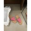 2025 spring and autumn new retro flip-flops wear Korean version of fashion toe beach flat bottom sandals women