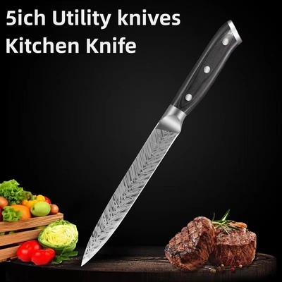 Damascus Kitchen Knife Utility Knives Meat Vegetable Knife Chef's Knife Sharp Fruit Bone Knives Cooking Knife Kitchen Tools