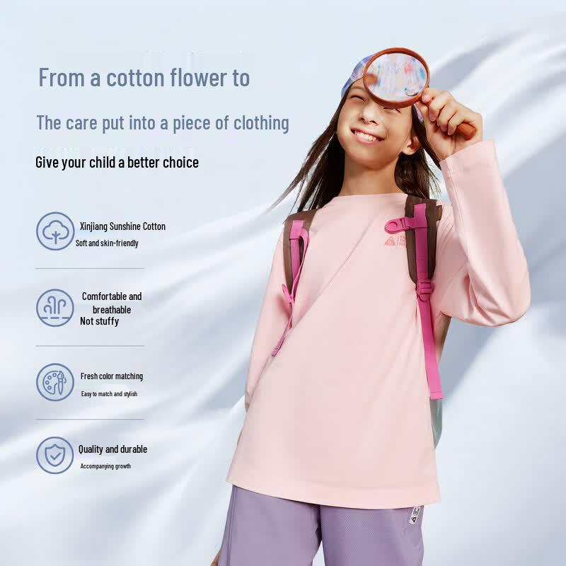 Balabala Kids' Cotton Quick-Dry Long Sleeve Tee