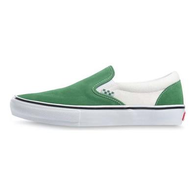 Slip-On Series Suede Canvas Patchwork Retro Casual Low-Top Skate Shoes Unisex Sneakers Green VN0A5FCA3JD