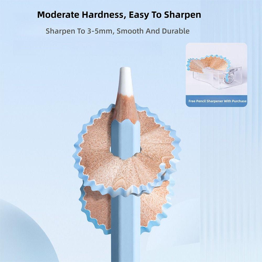 6PCS/Set Pencil Shape Eraser Without Leaving Marks Rubber Eraser Pencil Erasers  for Office School