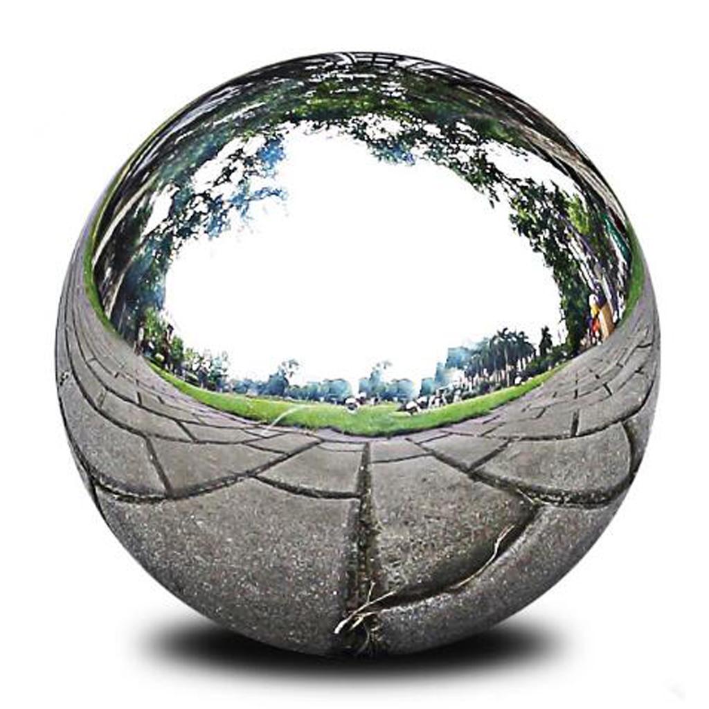 Silver Stainless Steel Sphere Metal Garden Decoration High Shine Mirror Ball for Home Office Outdoor Design