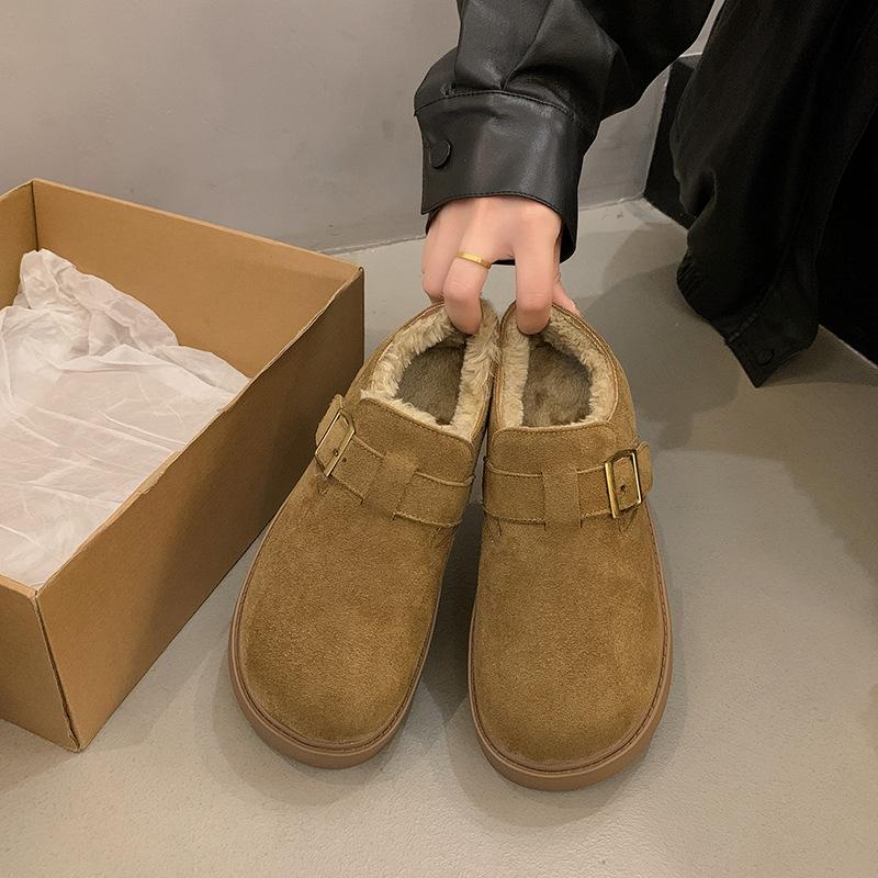 thick-soled velvet all-inclusive women's new autumn and winter Doudou Boken cotton shoes snow boots