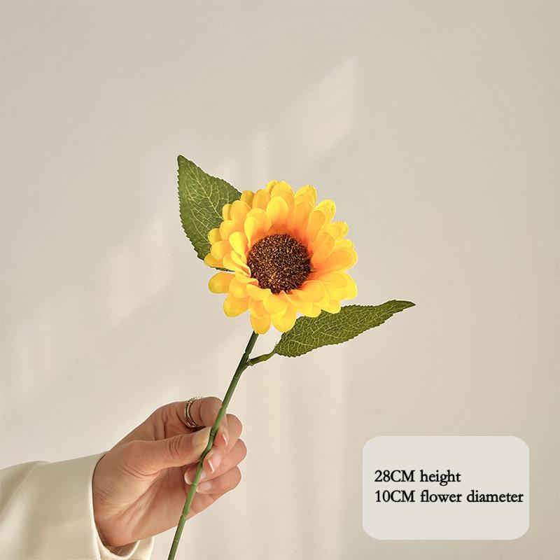 Sunflower Artificial Flower Bouquet Silk Fake Flowers for Indoor Decor in Living Room Office Bedroom Floor - standing Stylish