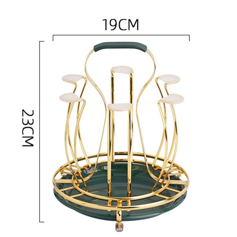 Cup Upside Down Drain Rack Space-saving Large Capacity Cup Organizer Rack for Home Kitchen Bar Decoration