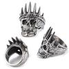 Crown Skull Stainless Steel Men's Ring Bold Personality Trendy Mens Jewelry