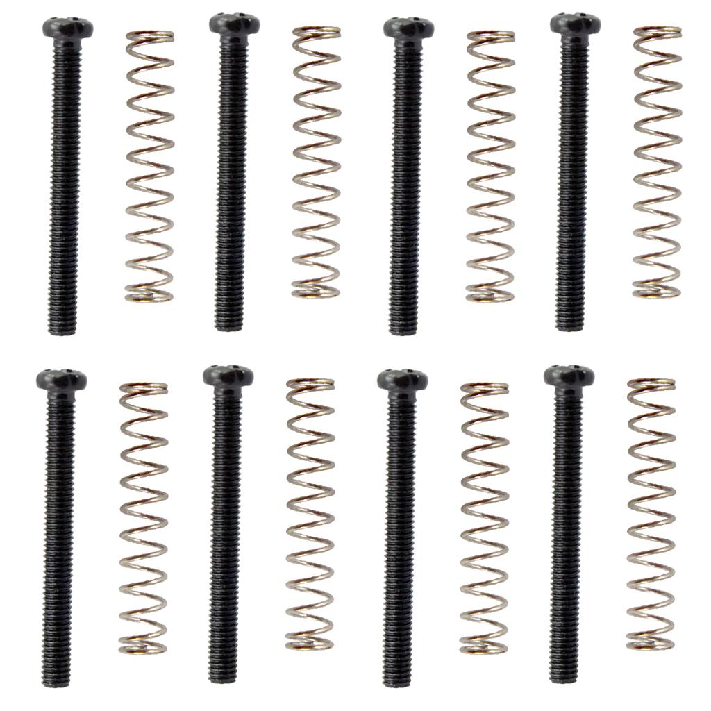 Tooyful 8 Pieces Metal Humbucker Double Coils Pickup Frame Clamp Screws + Springs for Electric Guitar Replacement Parts