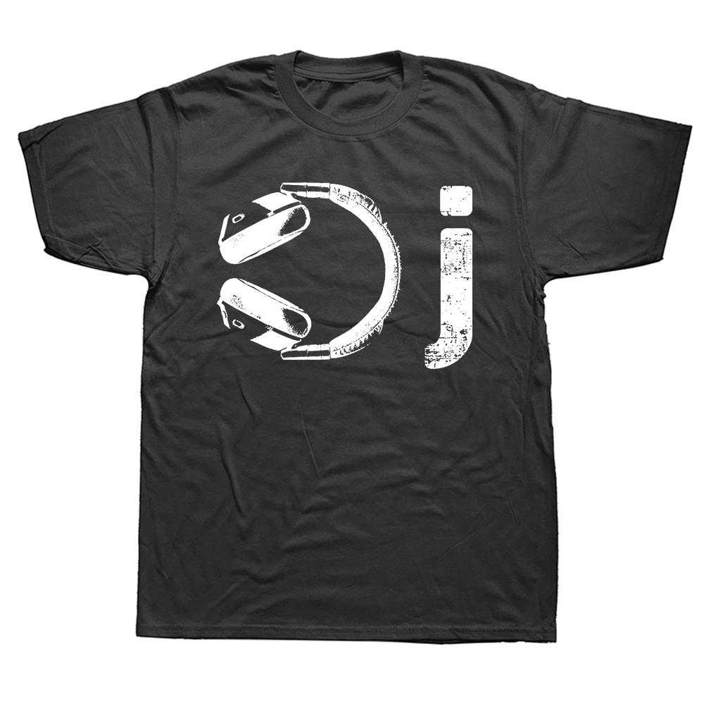 Summer Short-sleeved T-shirts Women Fun Gifts for Electronic Music Lovers DJ Gifts Retro Headphones